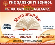 The Sanskriti School Bhopal Admission Open....